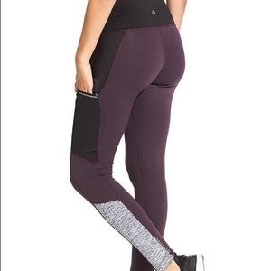 Athleta Fleece Lined Leggings Size 